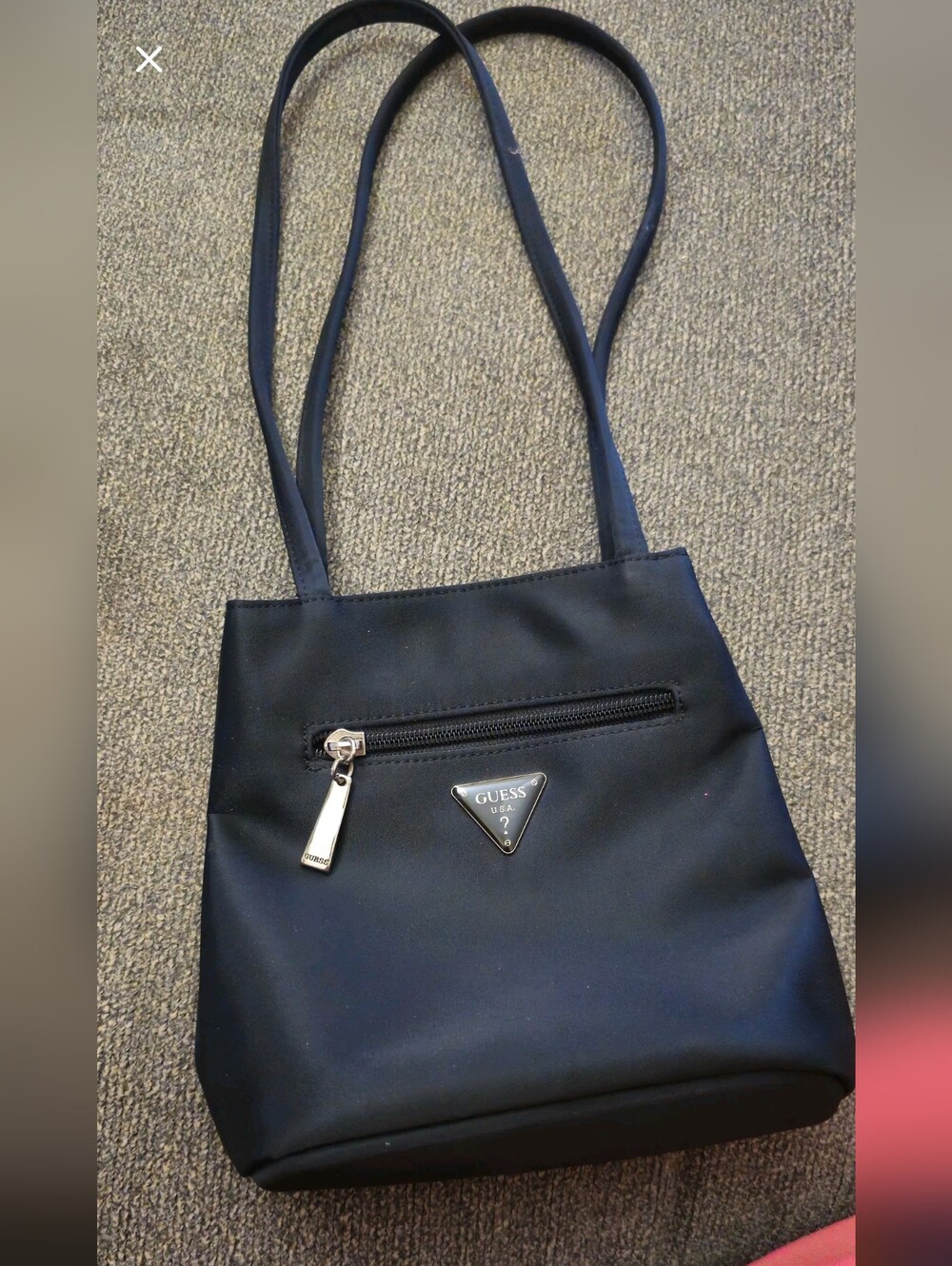 Vintage GUESS Black Nylon Shoulder Crossbody Bag